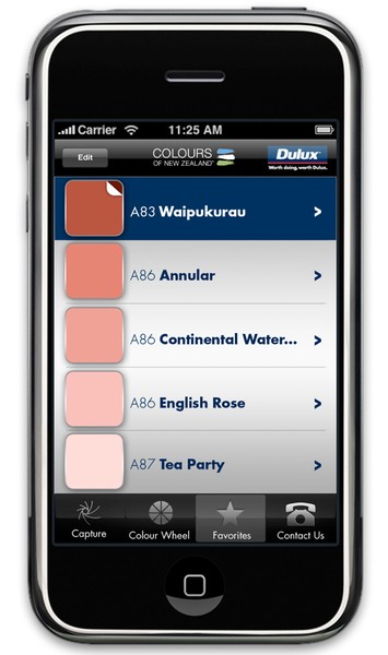 Dulux Colours of New Zealand Colour Capture iPhone App